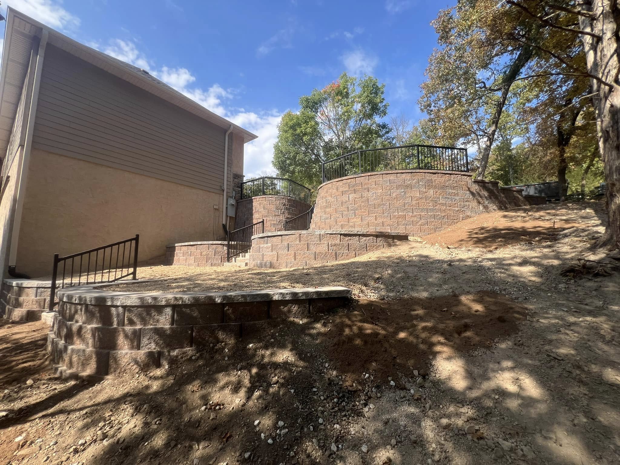 Flagstone Patio with Gravel Border